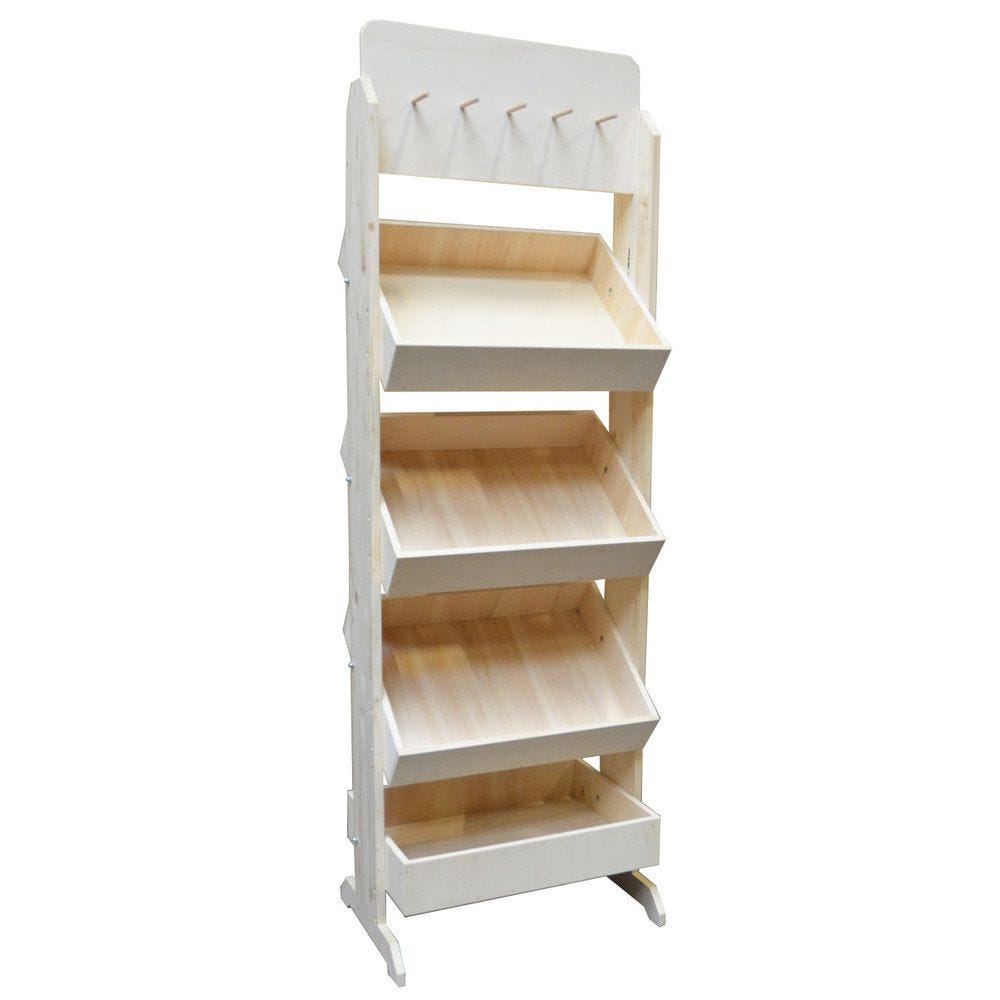 Meuble Présentoir 4 Casiers Salaison Bois Clair