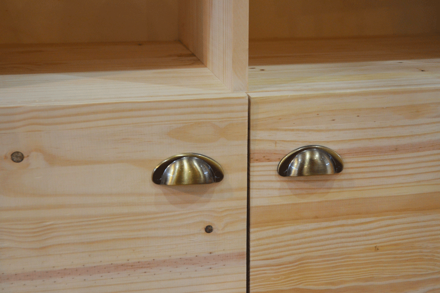 Poignée de porte coquille finition rustique