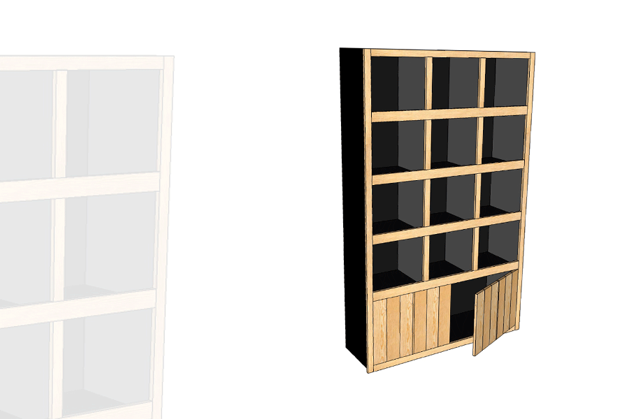 Armoire A Vin Haute Noire 12 Casiers Habillage Bois Massif Clair Alv