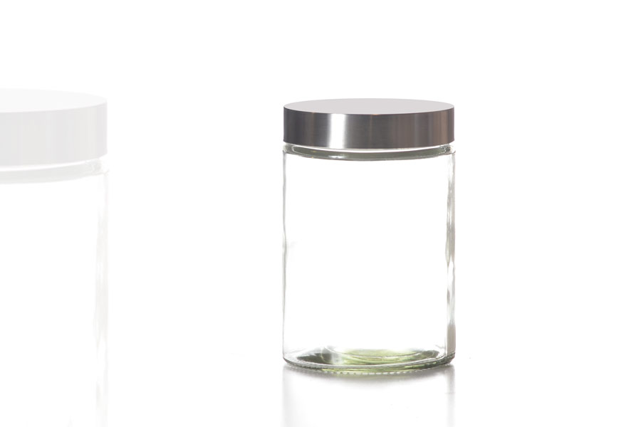 Bocal de conservation en verre 1 litre avec couvercle en bois