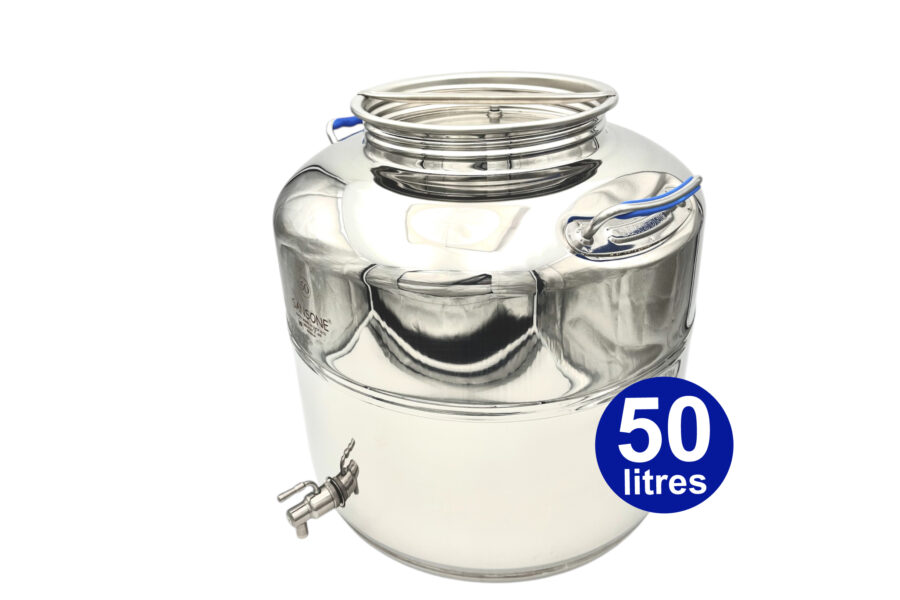 Fut inox 50 Litres PREMIUM assemblage soudé