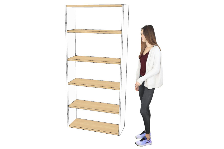 0987 C Armoire haute large 900 x 20000 x 345 mm SANS portes