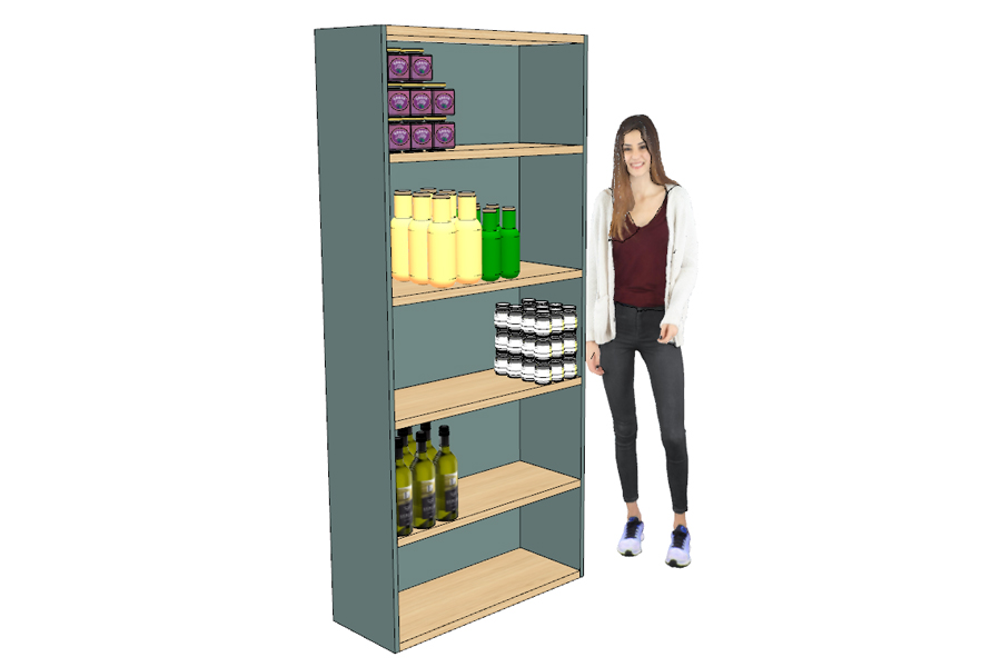 Armoire Étagères Bois Haute Verte