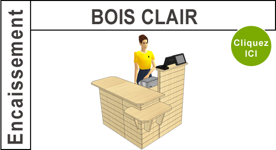 Mobilier Encaissement Bois Clair