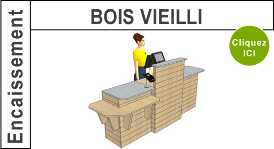 Mobilier Encaissement Bois Vieilli