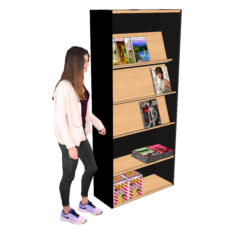 Armoire presse haute noire avec étagères réglables (LIVRÉ MONTÉ) – Image 4