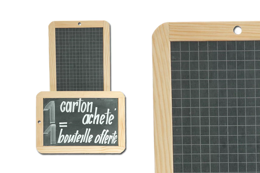 Ardoise Véritable GM Cadre Bois (Lot de 10)