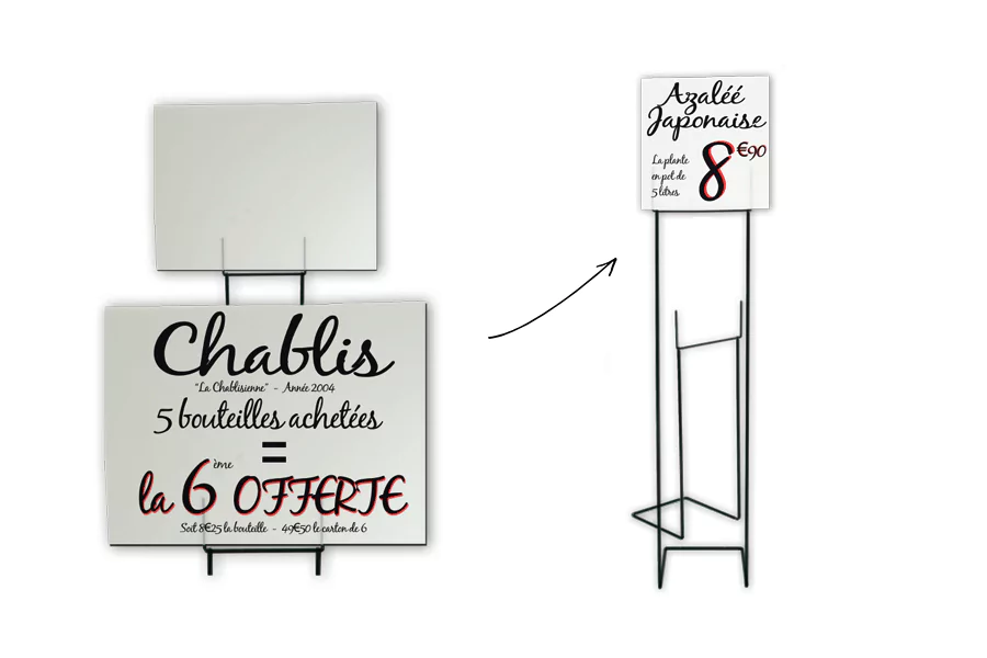 Affichette PVC Alvéolé "Akylux" 40x30 (Lot de 50)