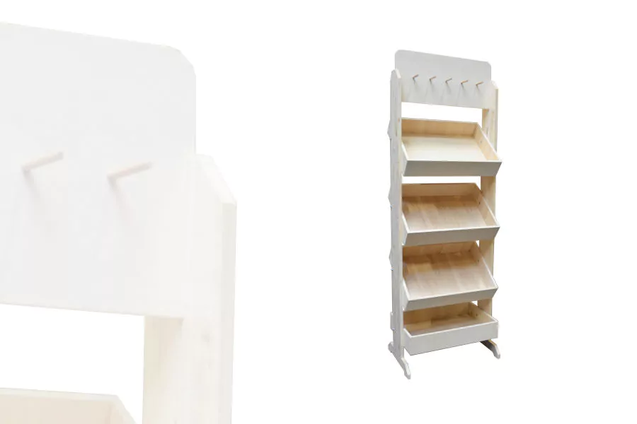 Meuble Présentoir 4 Casiers Salaison Bois Clair