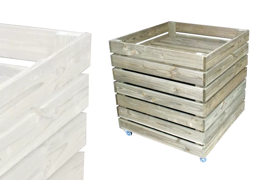 Meuble "Palox" Bois Vieilli AVEC roulettes