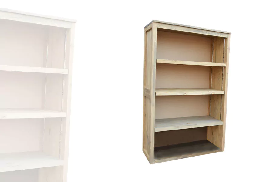 Armoire Étagères Basse Bois Vieilli