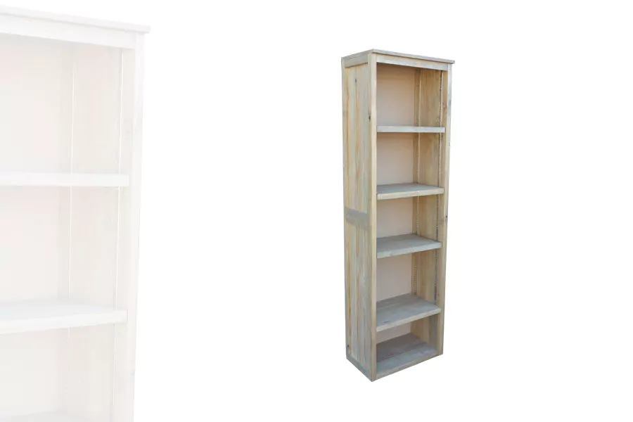 Armoire Étagères Étroite Ouverte Bois Vieilli