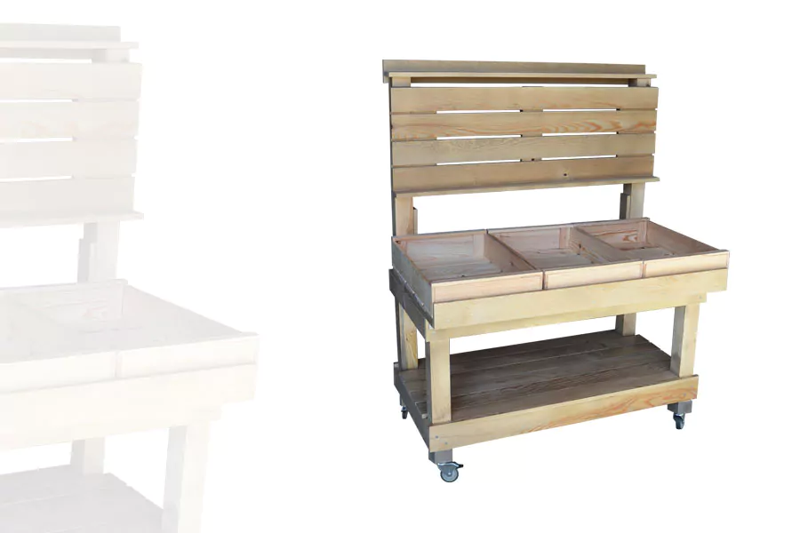 etal-marche-2-niveau-orientable-avec-caisse-bois-alv Étalage marché fruits et légumes 2 niveaux bois vieillie avec roulettes