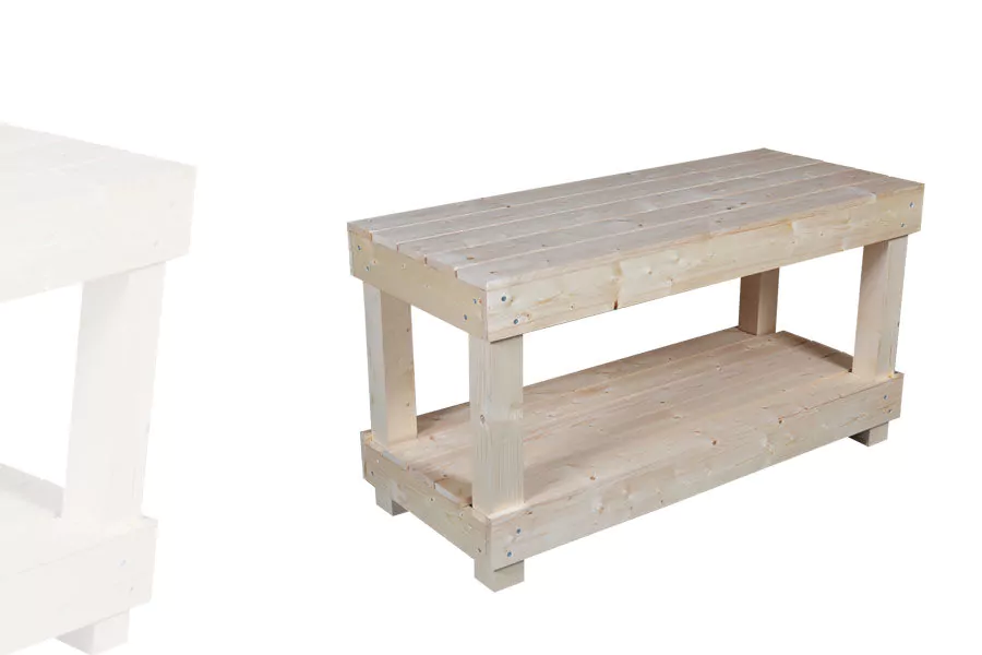 Table 2 Niveaux Étroite Bois Clair SANS Roulettes