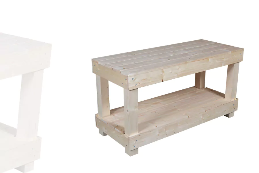 Table 2 Niveaux Étroite Bois Clair SANS Roulettes