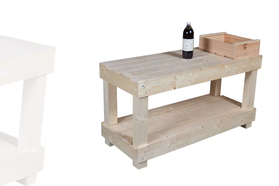 Table 2 Niveaux Étroite Bois Clair SANS Roulettes – Image 2