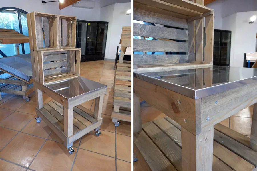 Table 2 Niveaux Étroite PM 700 x 500 Bois Vieilli – Image 3