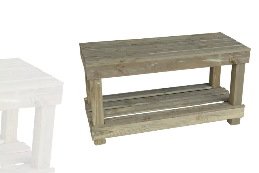 Table 2 Niveaux Étroite Bois Vieilli SANS Roulettes