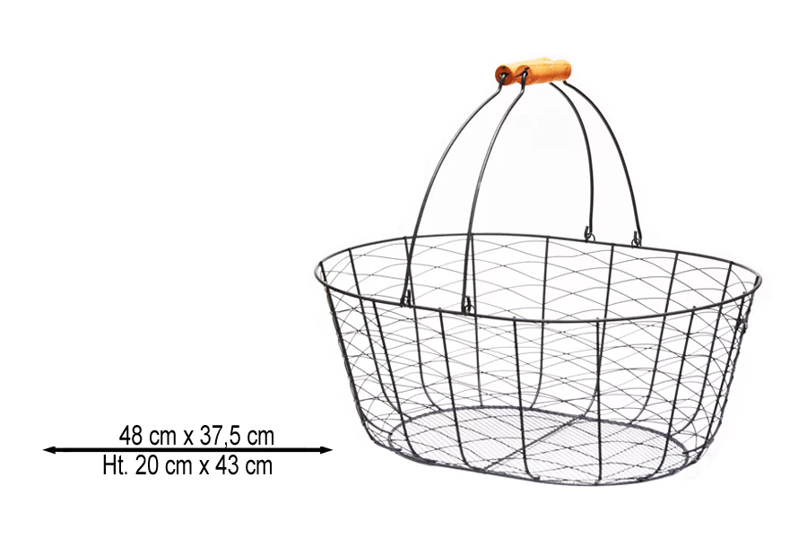 Lot de 5 Paniers Métal Ovale XXL