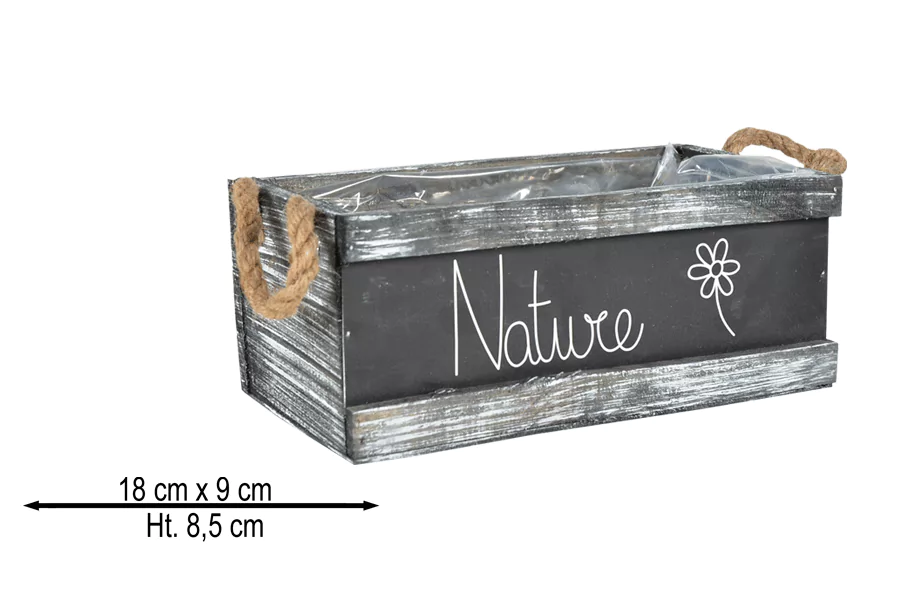 Caissette Bois Gris PM (Lot de 3)