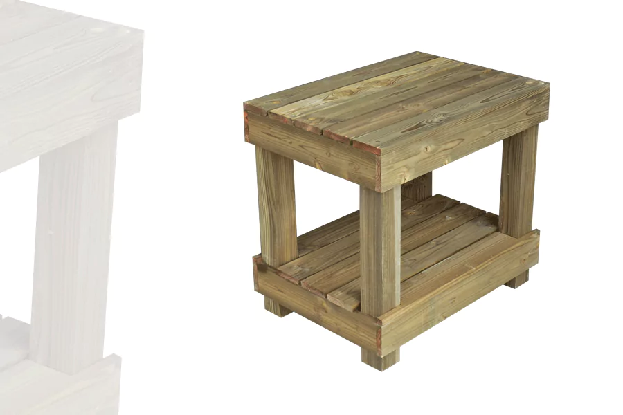 Table 2 Niveaux Étroite PM 700 x 500 Bois Vieilli