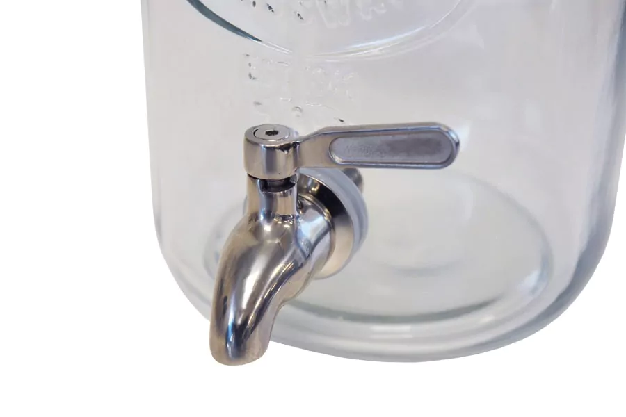 Fontaine en Verre pour liquide 3,6 litres + Robinet Inox – Image 4