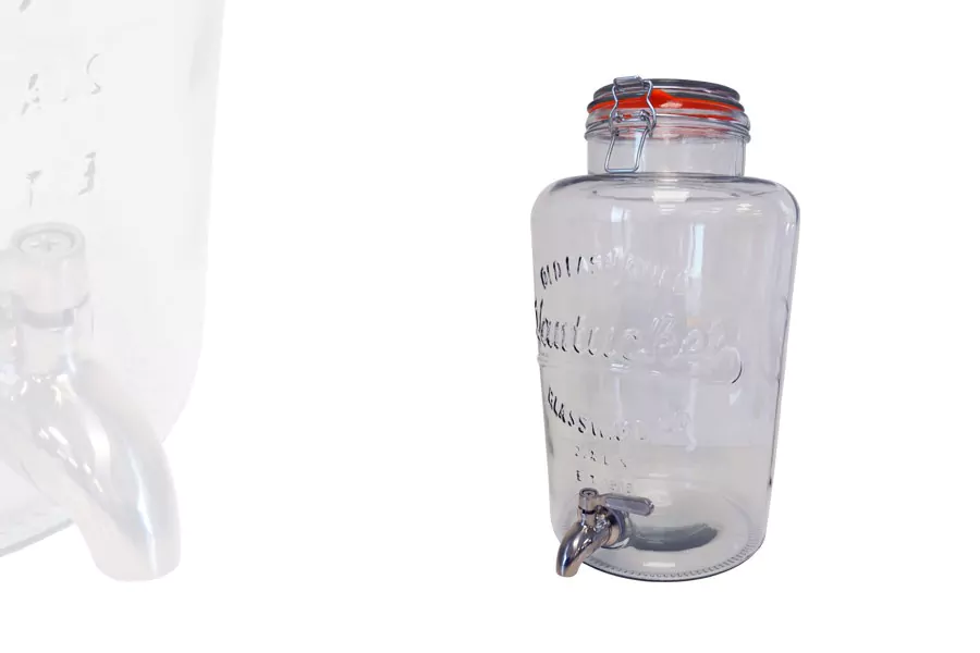 Fontaine en Verre pour liquide 8,5 litres + Socle + Robinet Inox – Image 2