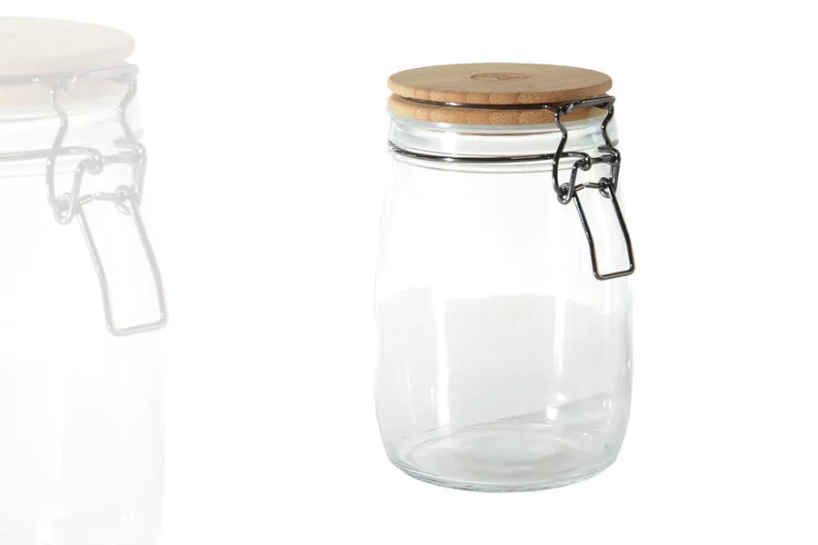 Bocal Rond en Verre Fermeture Métal 1 litre