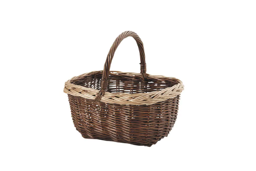 Lot de 3 Petits Paniers Rectangle Osier 2 Tons