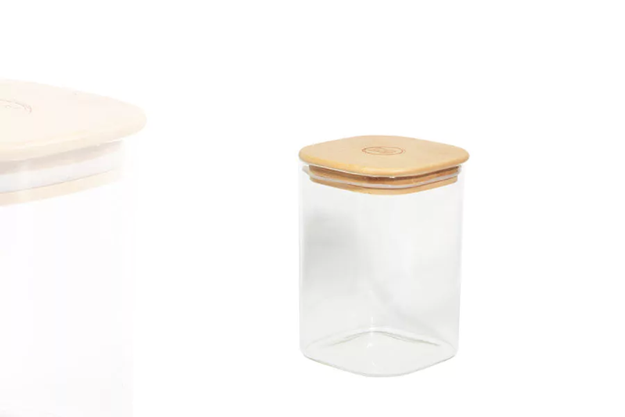 Pot Carré de Conservation 850 ml en Verre Borosilicaté