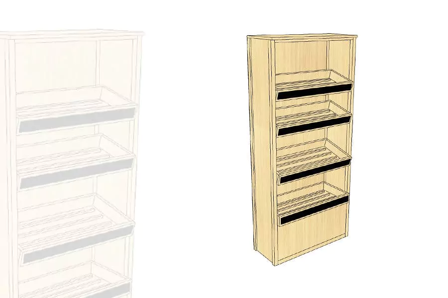Armoire Étagères Boulangerie Pains Spéciaux Bois Clair