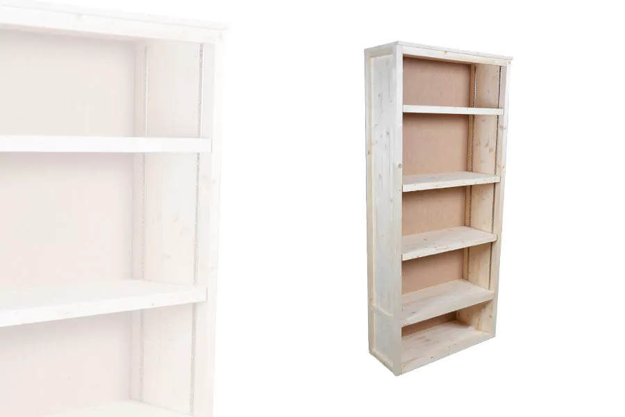 Armoire Étagères Haute Bois Clair