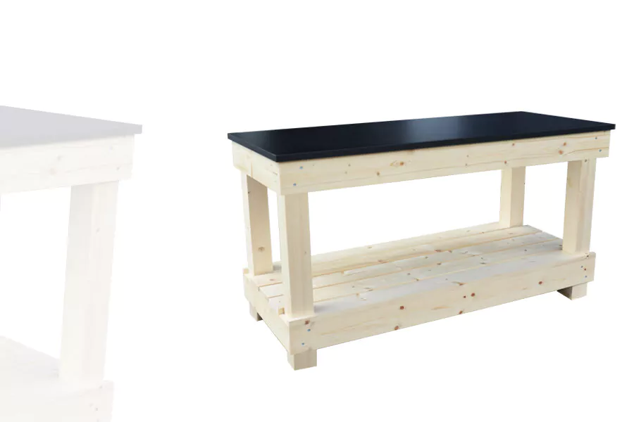 table-2-niveaux-etroite-bois-clair-et-plateau-noir-