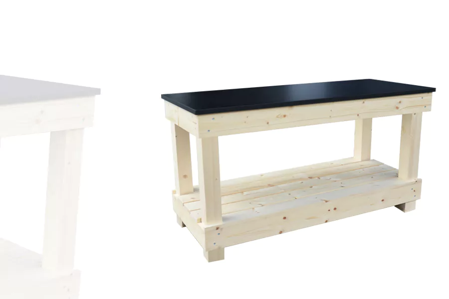table-2-niveaux-etroite-bois-clair-et-plateau-noir-