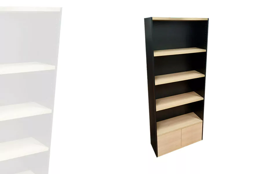 armoire-haute-en-bois-2-tons-avec-portes-finition-haut-de-gamme-agencement-epicerie-fine
