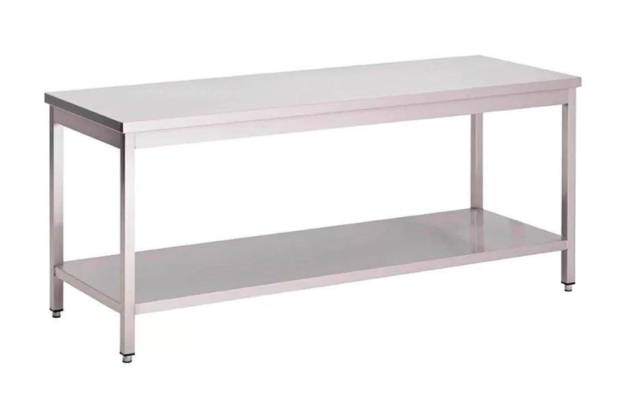 table-inox-avec-etagere