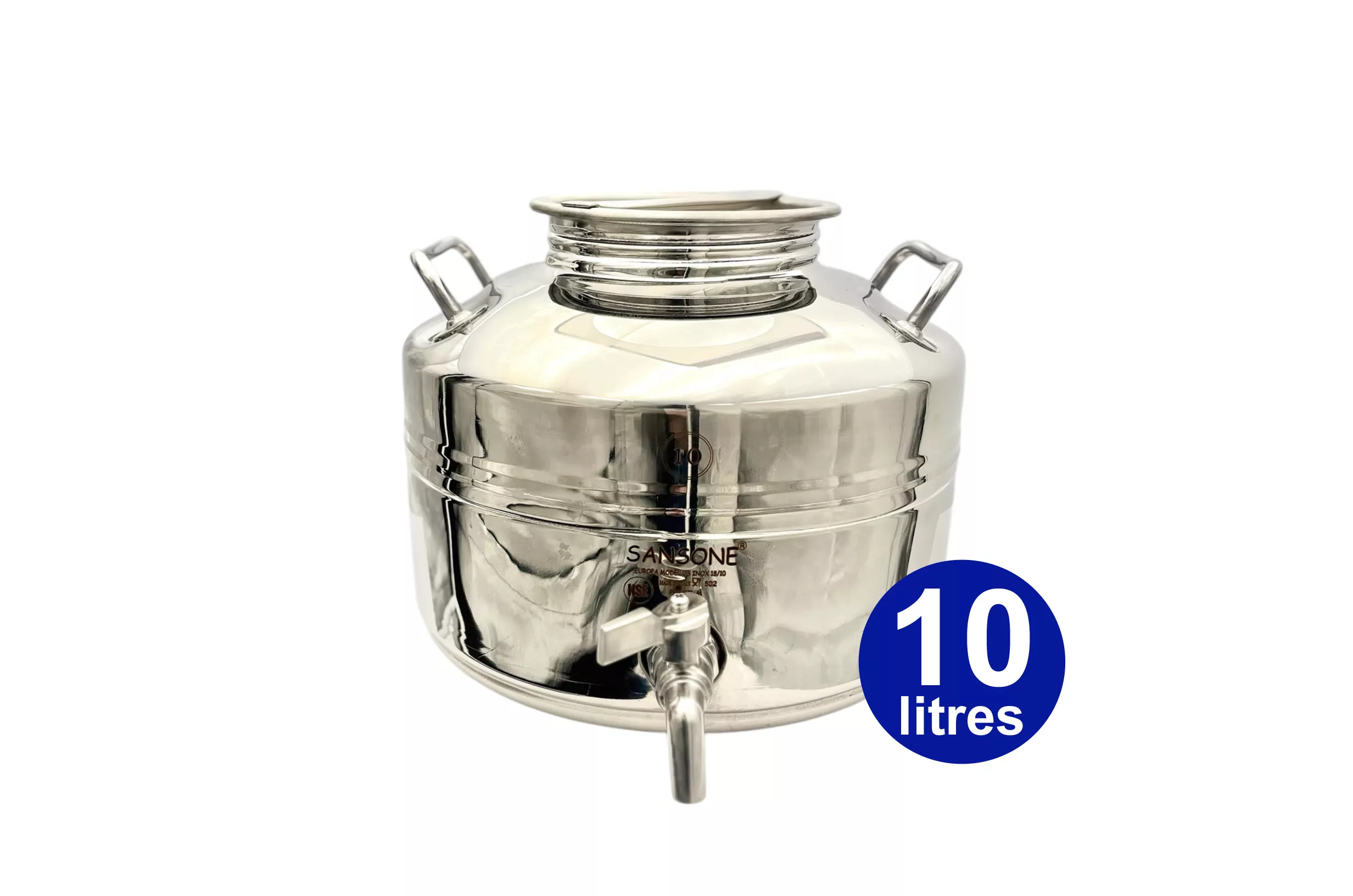 0785 POLSE Fût Inox 10 litres pastille