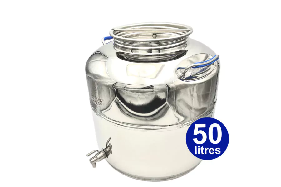 Fut inox 50 Litres PREMIUM assemblage soudé