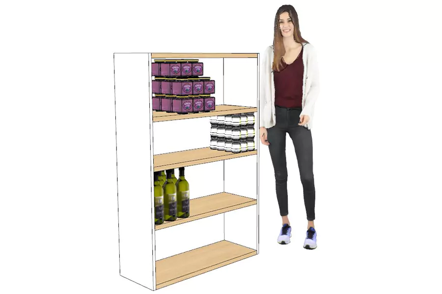 Armoire Étagères Bois Basse Blanche