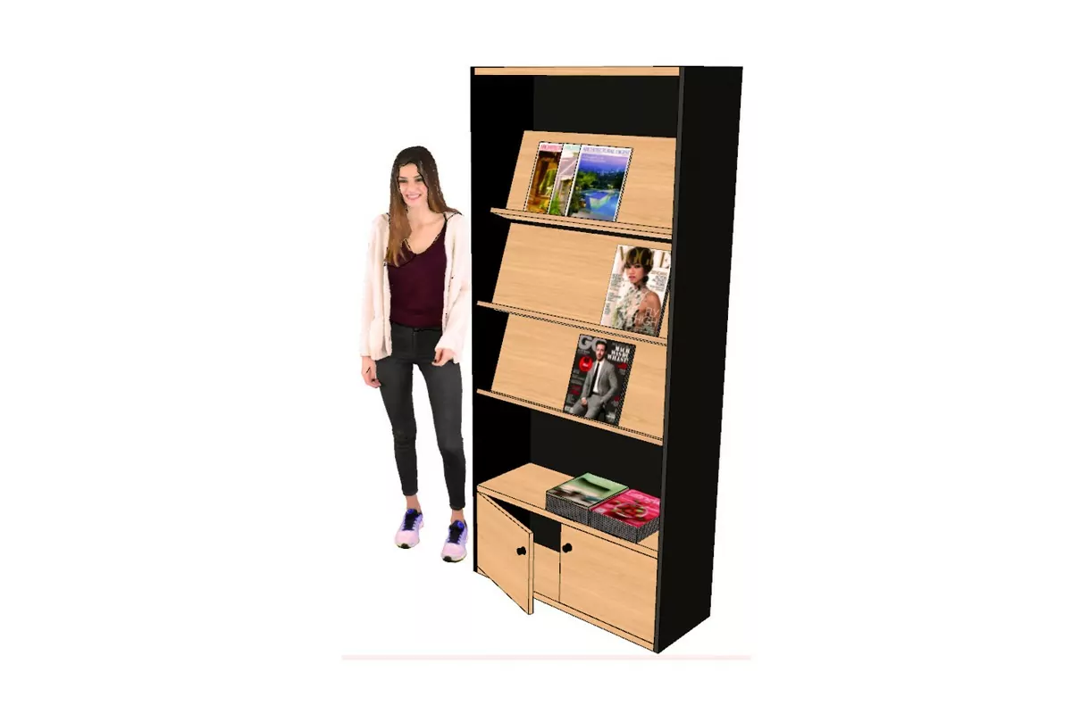 Armoire presse haute noire étagères réglables et porte battante (LIVRÉ MONTÉ)